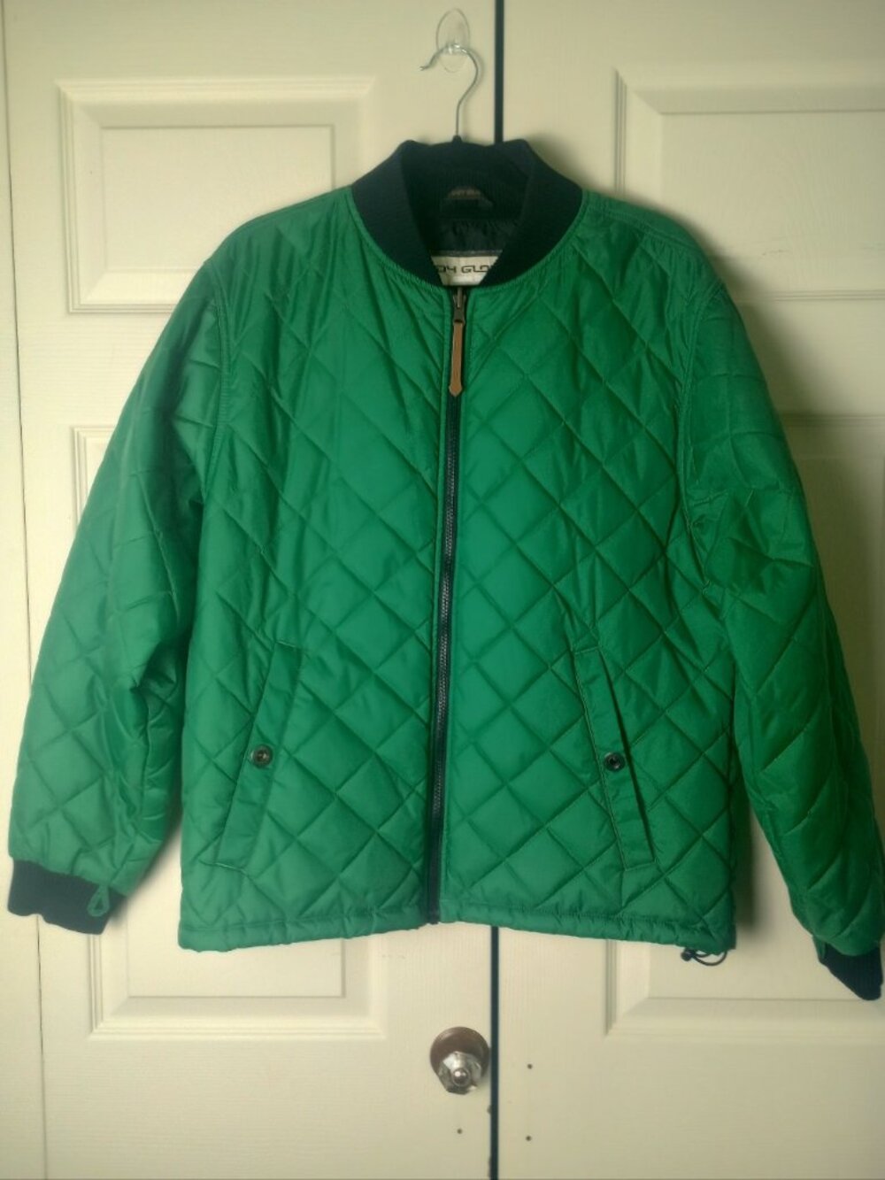 Y2K VTG Body Glove Men's Snow Tech Quilted Green Bomber Ski Snowboard Jacket M